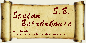 Stefan Belobrković vizit kartica